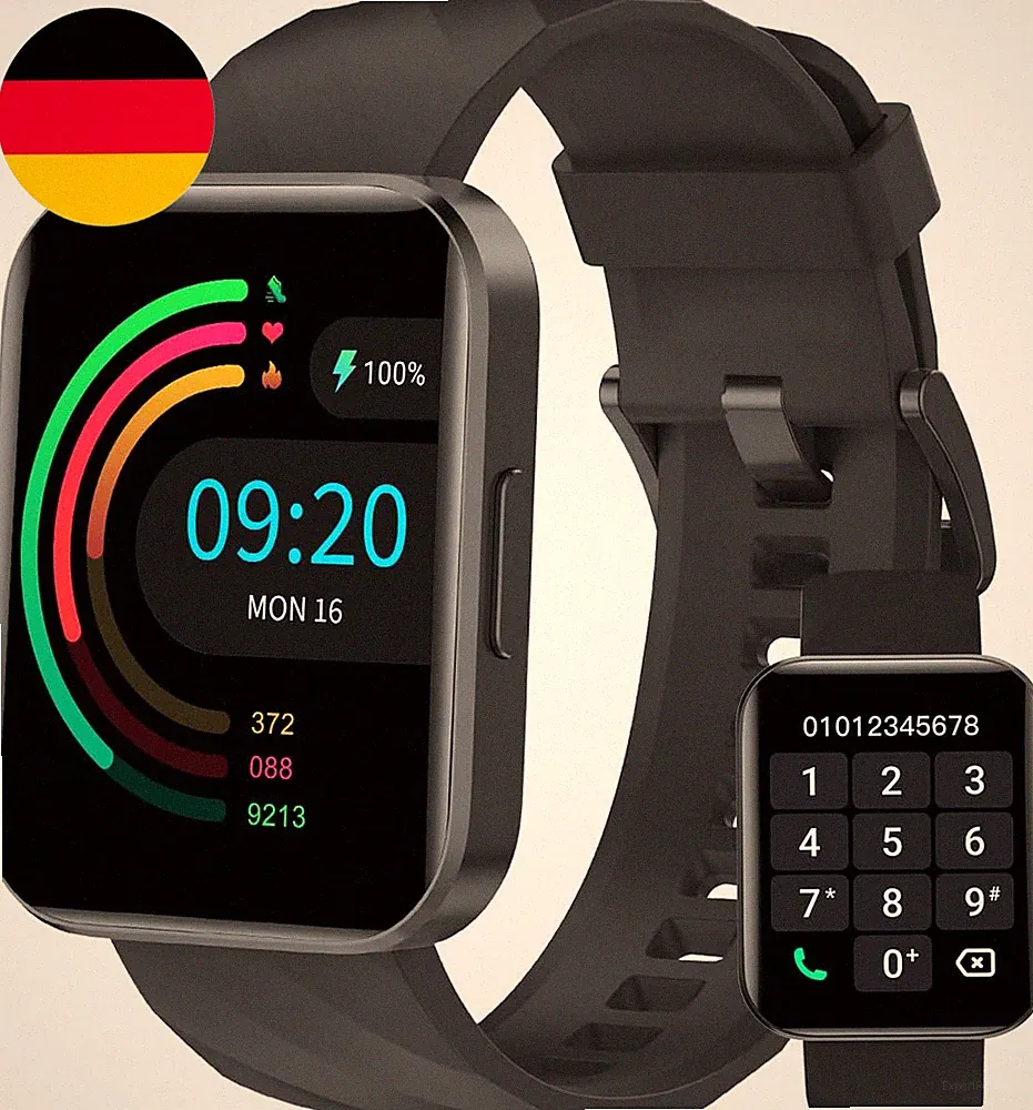 Smartwatch Damen Herren 1.85'' Smartwatch Mit Bluetooth Telefonfunktion,Sportuhr