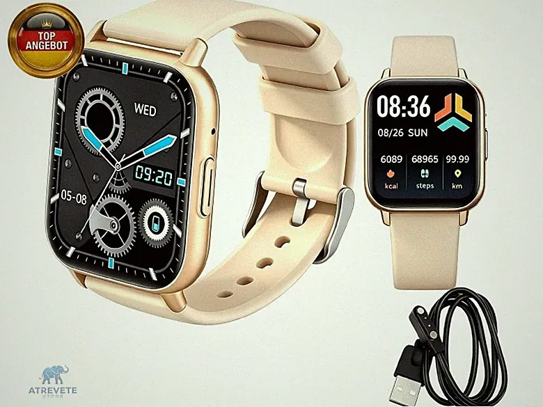 Smartwatch Damen Herren, 1,85" Touch IP67 Fitnessuhr 100+ Sportmodi | Sportuhr