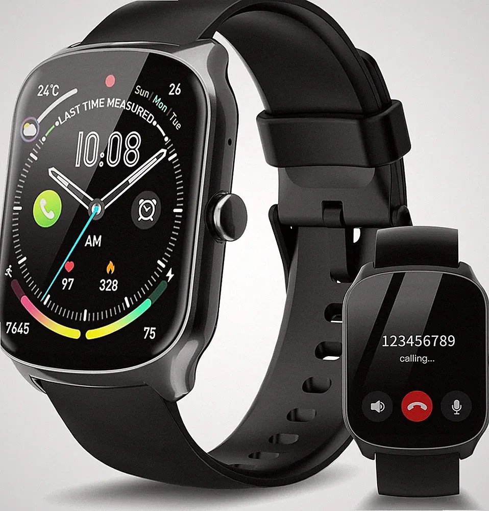 Smartwatch Damen Herren, 1,95" HD Touchscreen Smart Watch mit Telefonfunktion