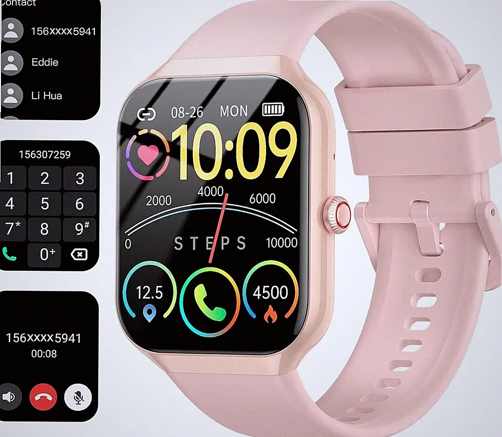 Smartwatch Damen Herren, 1.96" HD Fitnessuhr mit Telefonfunktion, Smart Watch