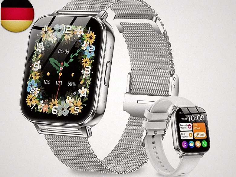 Smartwatch Damen Herren, 1000mAh Akku, 1.83" Smart Watches mit