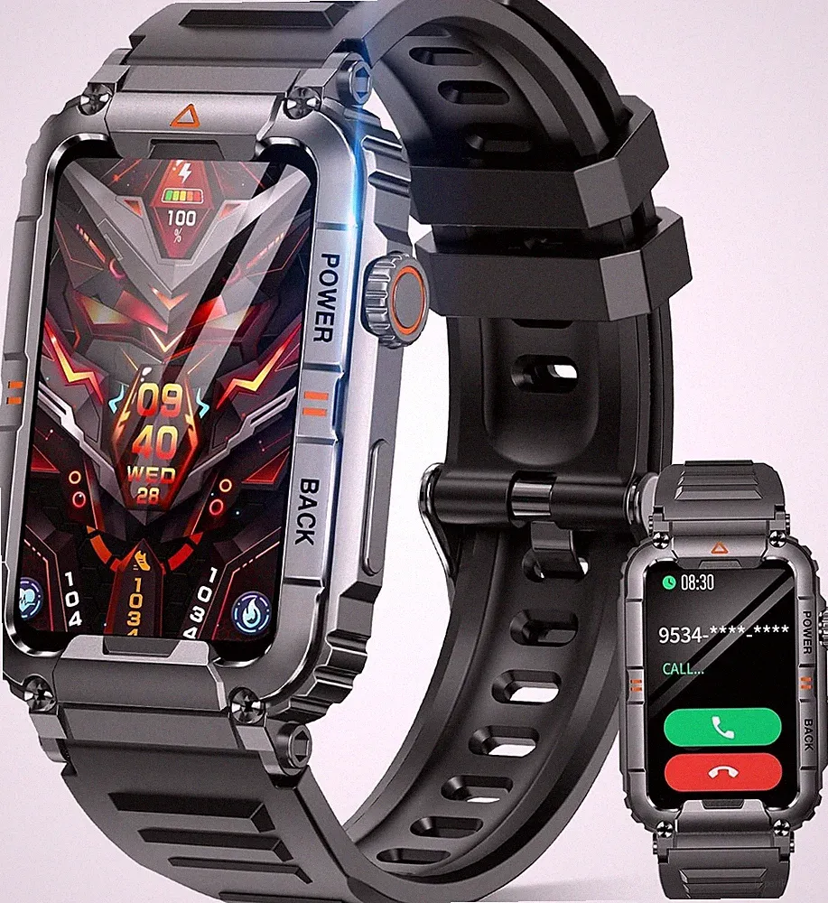 Smartwatch Damen Herren Armbanduhr Touchscreen iOS Android Telefonfunktion