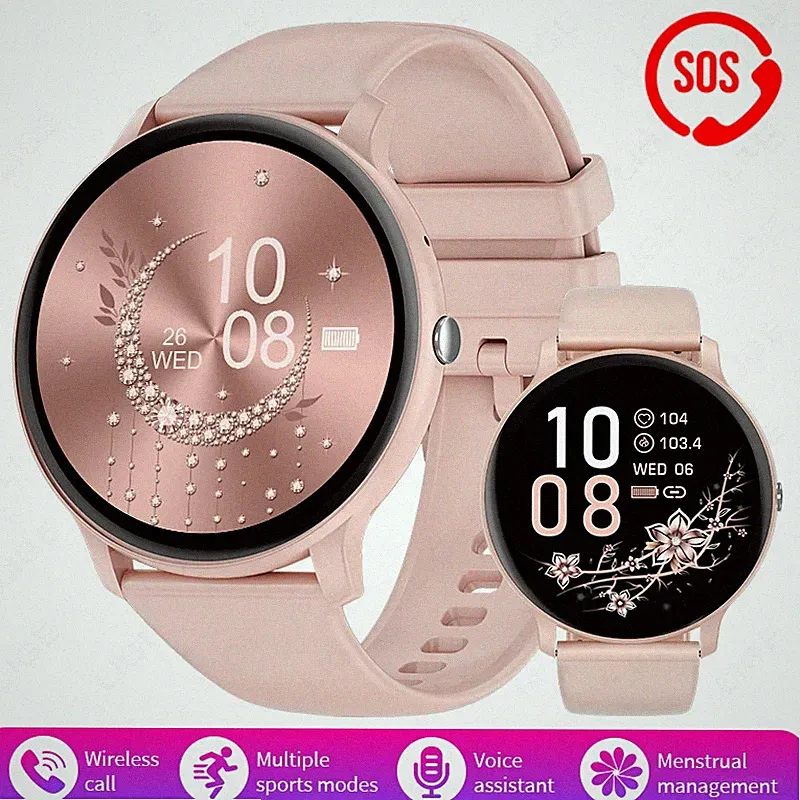 Smartwatch Damen Herren Bluetooth Anruf Sport Fitnes Herzfrequenz Gesundheit IOS