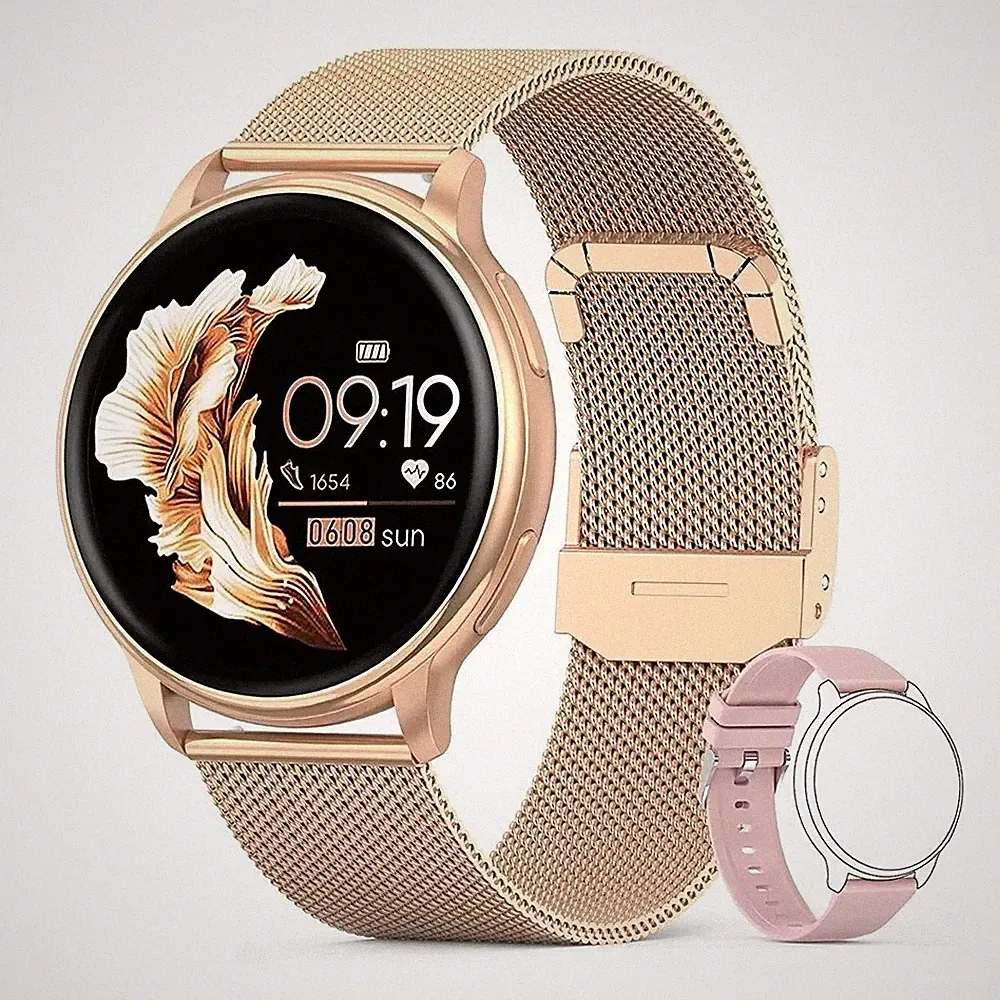 Smartwatch Damen Herren Bluetooth Fitness Tracker Herzfrequenz Android iOS