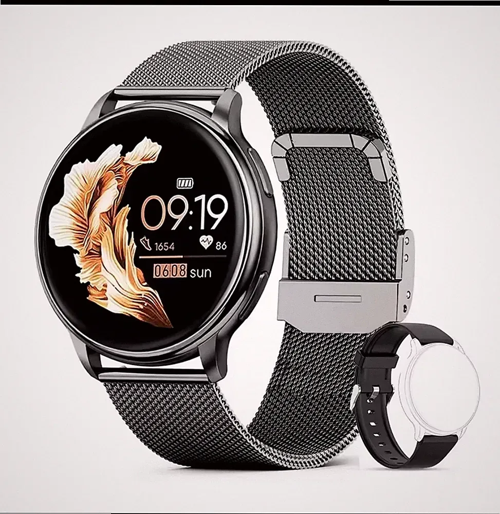 Smartwatch Damen Herren Bluetooth Fitness Tracker Herzfrequenz Android iOS