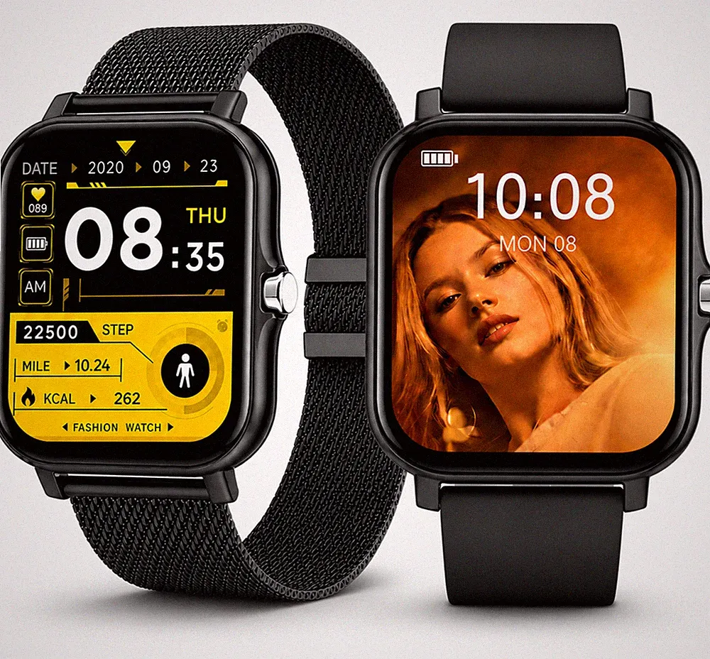 Smartwatch Damen Herren Fitnessuhr Bluetooth Telefonfunktion für Android Samsung