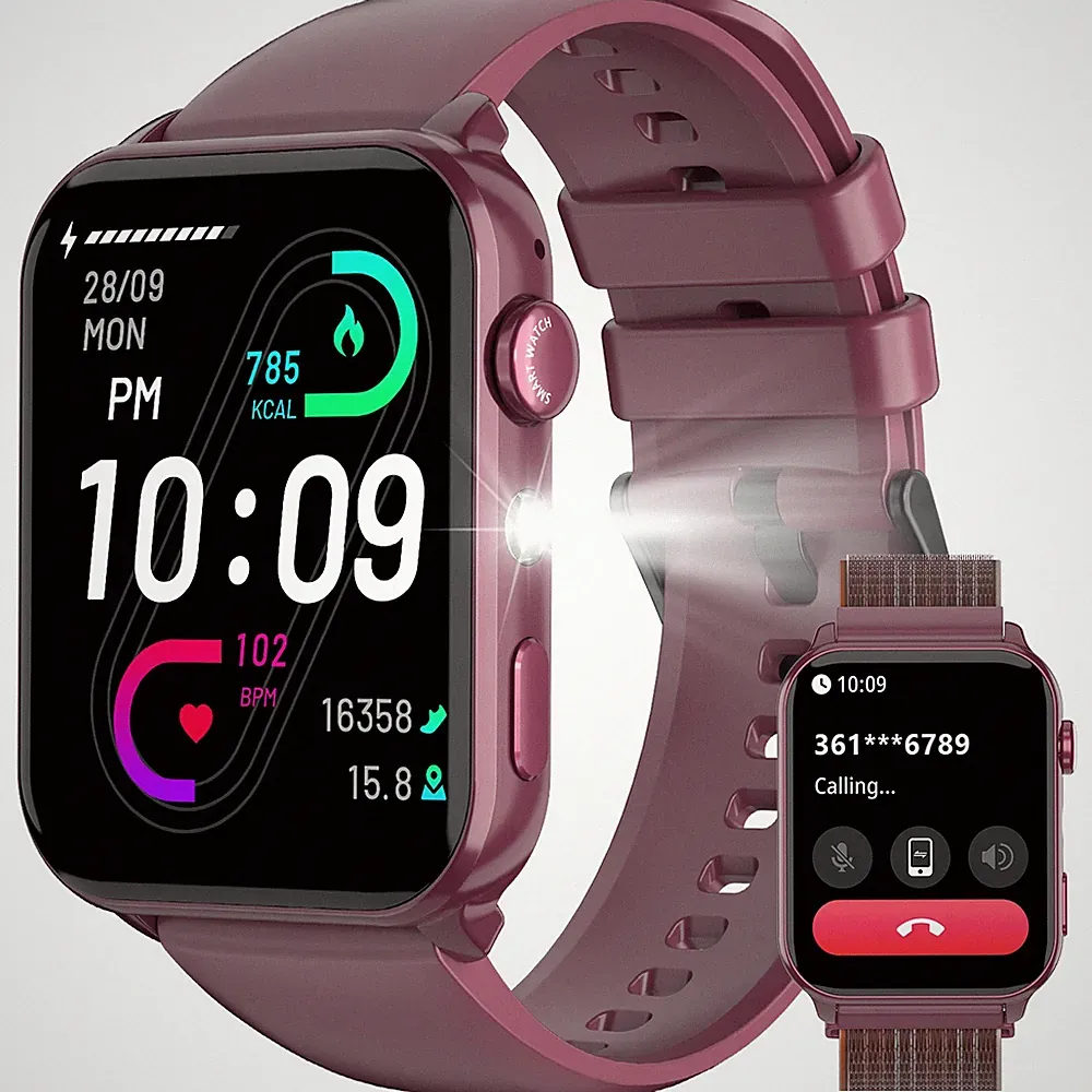 Smartwatch Damen Herren Fitnessuhr mit Telefonfunktion SpO2 Pulsmesser Schlafmon