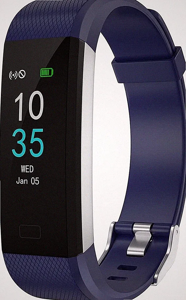 Smartwatch Damen Herren für Android iOS Fitnessuhr Pulsuhr Schrittzähler Blau