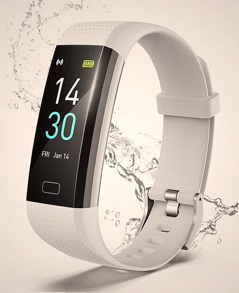 Smartwatch Damen Herren für Android iOS Fitnessuhr Pulsuhr Schrittzähler Grau