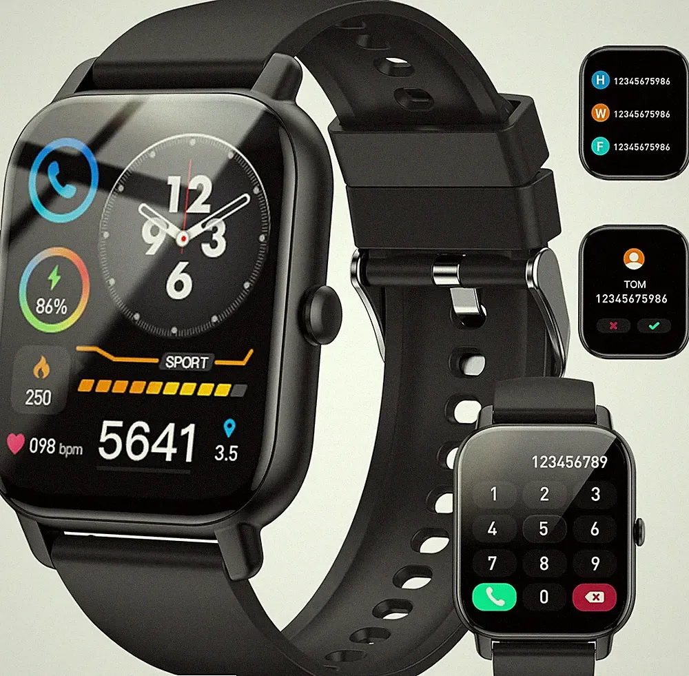 Smartwatch Damen Herren für Android iOS Fitnessuhr Pulsuhr Schrittzähler Sport
