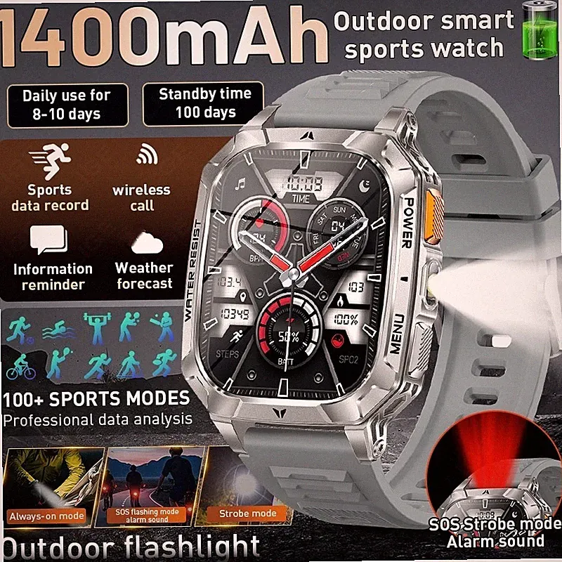Smartwatch Damen Herren mit Bluetooth Anrufe Sportuhr Schrittzähler Wasserdicht