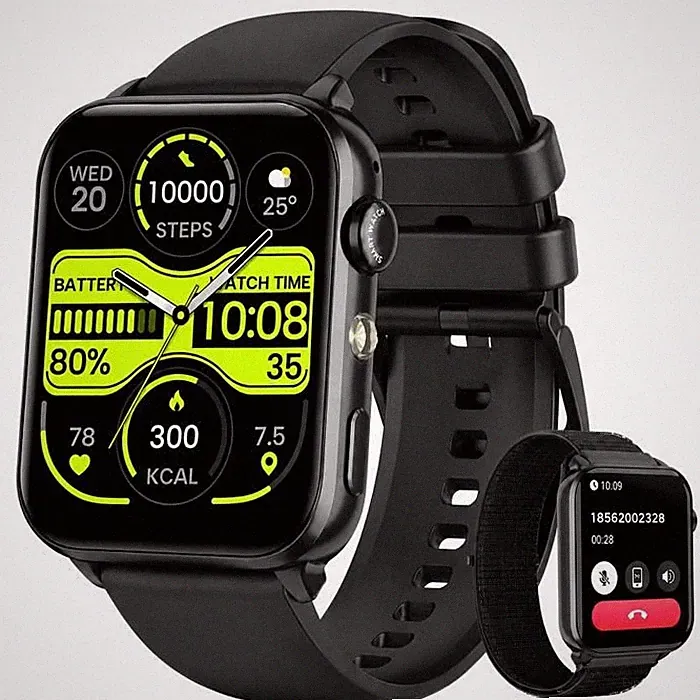 Smartwatch Damen Herren mit Schrittzähler/Blutdruckmessung Telefonfunktion Uhr