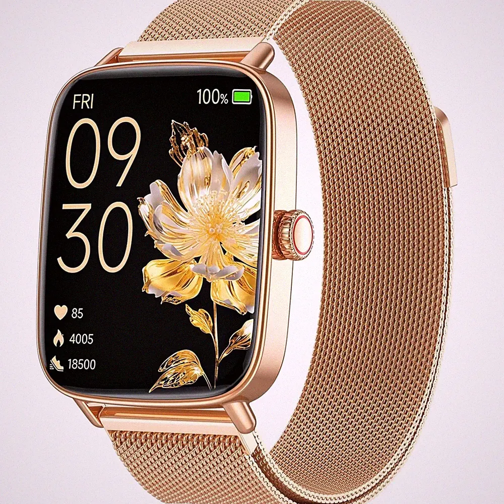 Smartwatch Damen Herren mit Telefonfunktion, 1,85" Fitnessuhr Smart Watch, 10...