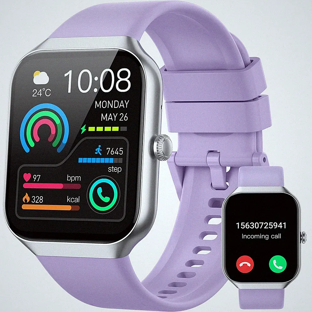 Smartwatch Damen Herren mit Telefonfunktion, 1.96"Smart Watch 113+Sportmodi