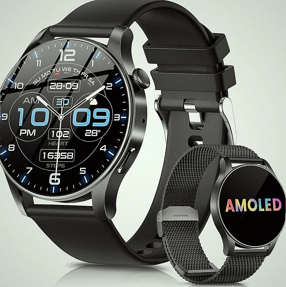 Smartwatch Damen Herren mit Telefonfunktion Armbanduhr für iOS Android Outdoor