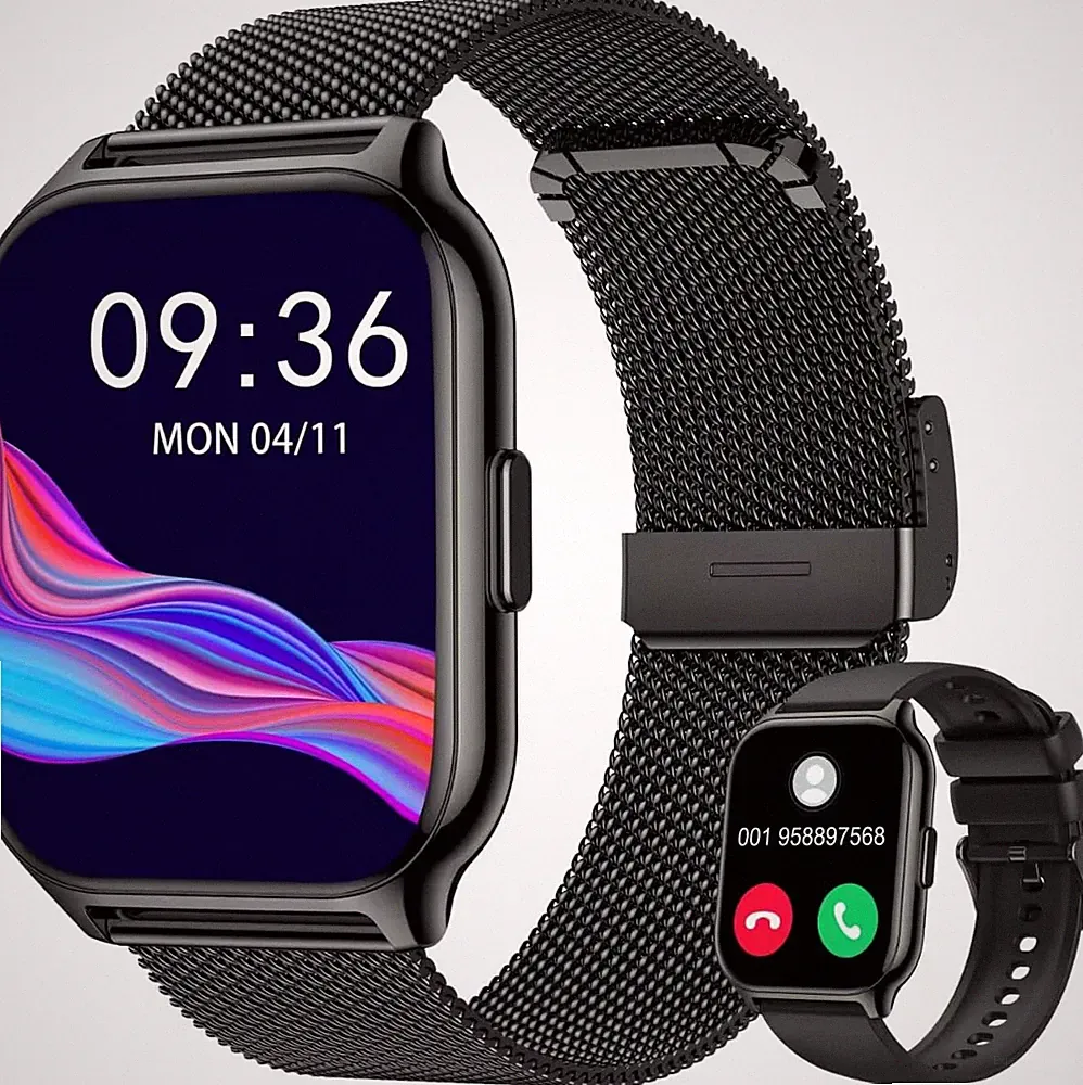 Smartwatch Damen Herren mit Telefonfunktion Armbanduhr für iPhone Samsung Huawei