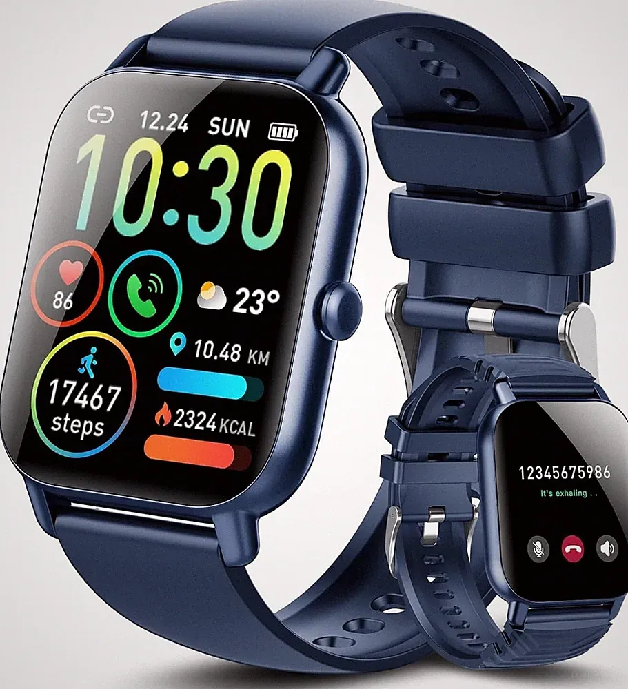 Smartwatch Damen Herren mit Telefonfunktion Armbanduhr Watch für iPhone Samsung