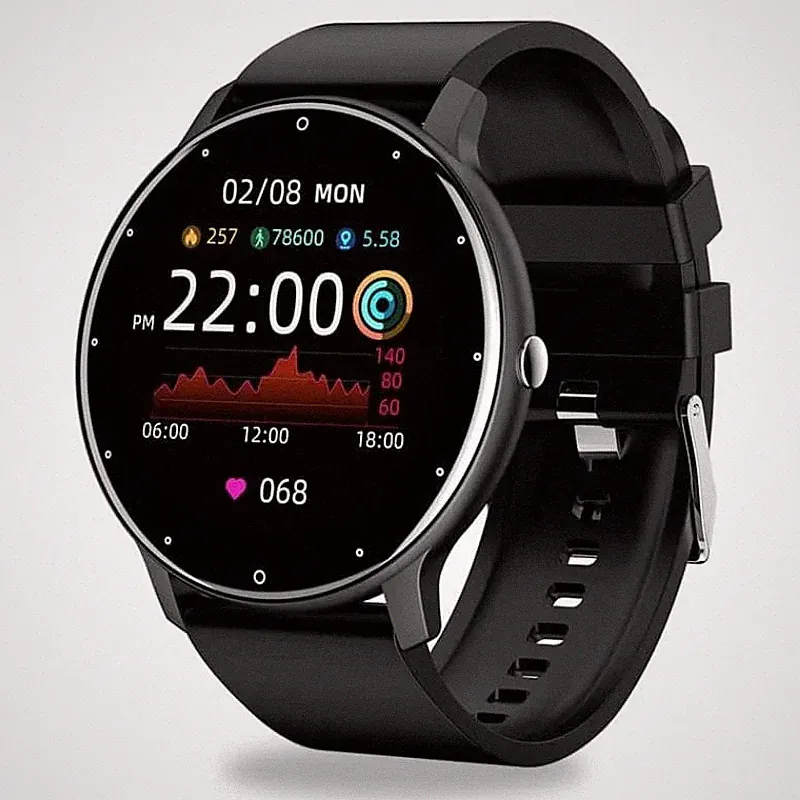 Smartwatch Damen Herren mit Telefonfunktion Gesundheit Sportuhr für Android IOS