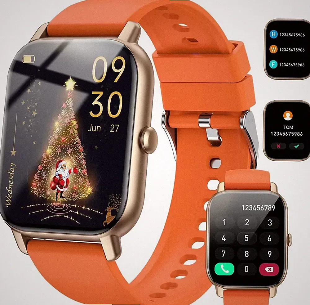 Smartwatch Damen Herren Telefonfunktion Armbanduhr für iPhone Samsung Huawei Lg