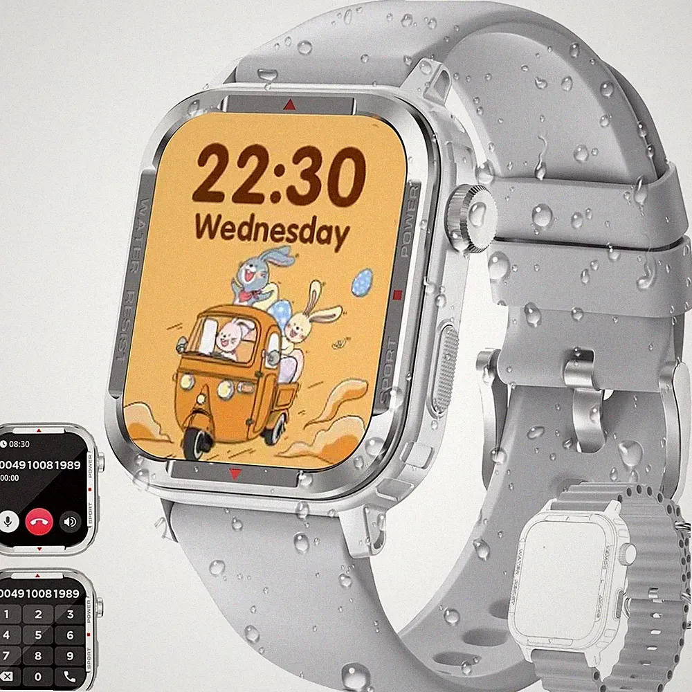 Smartwatch Damen Herren Telefonfunktion Armbanduhr Watch für iPhone Samsung Tab