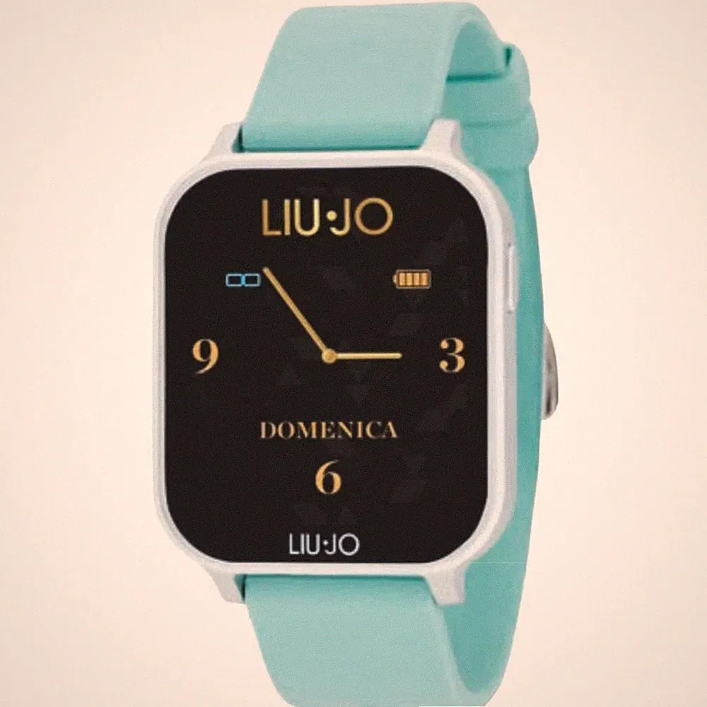 Smartwatch Damen LIU JO LUXURY VOICE ENERGY SWLJ113 Silikon Hellblau Touchscreen