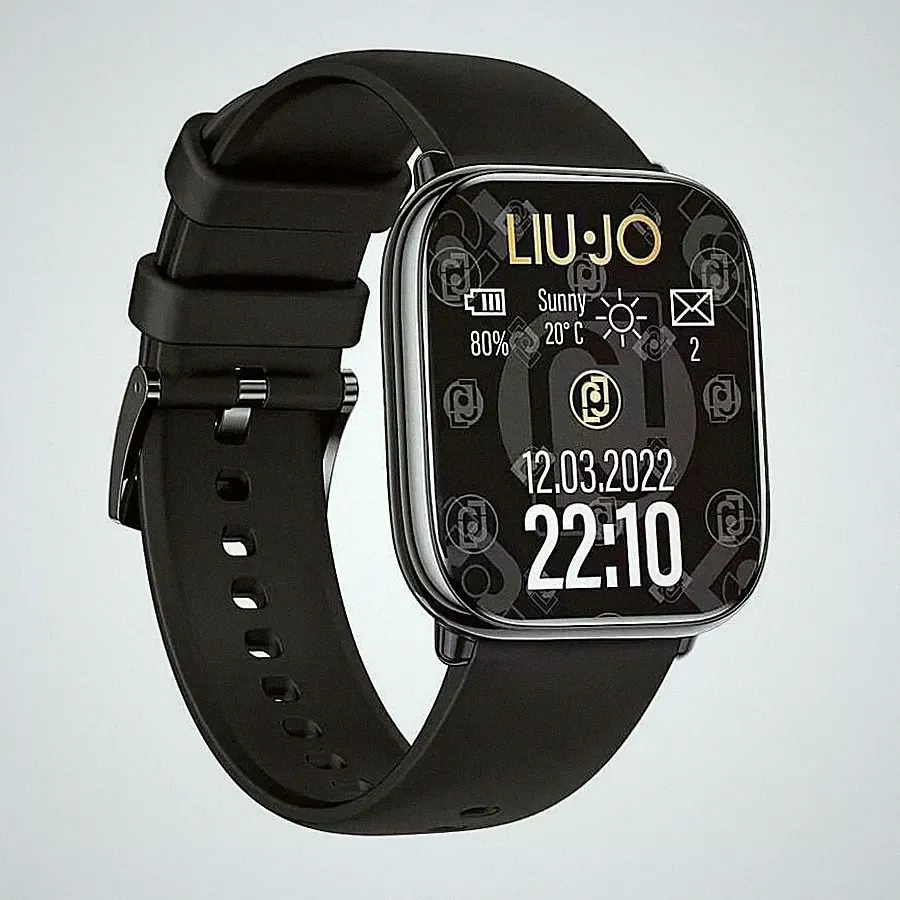 Smartwatch Damen LIU JO LUXURY VOICE RAINBOW SWLJ152 Silikon Schwarz