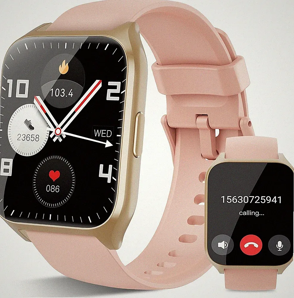 Smartwatch Damen Mädchen mit Telefonfunktion Sportuhr Armbanduhr für Android IOS