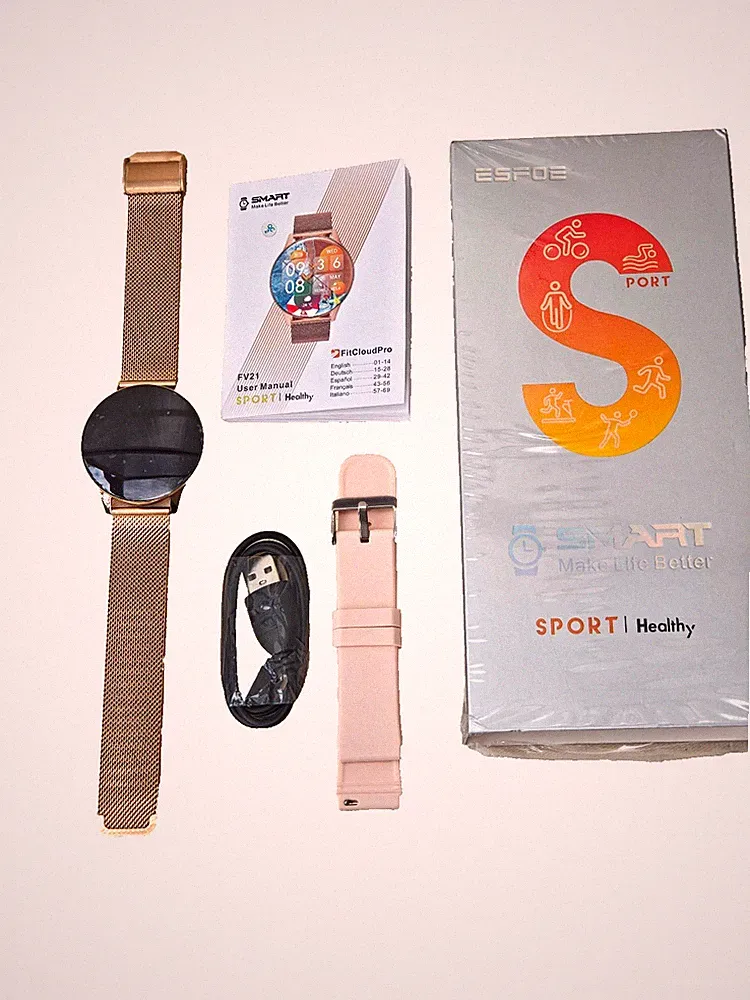 Smartwatch Damen, Milanaise Armband, Ultra HD AMOLED Display , 9,5mm dünn, IP68