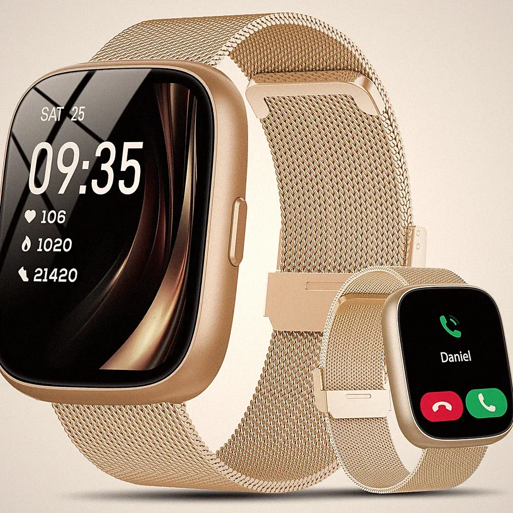 Smartwatch Damen mit Alexa 1,83" HD Display, Bluetooth Call & Sporttracker