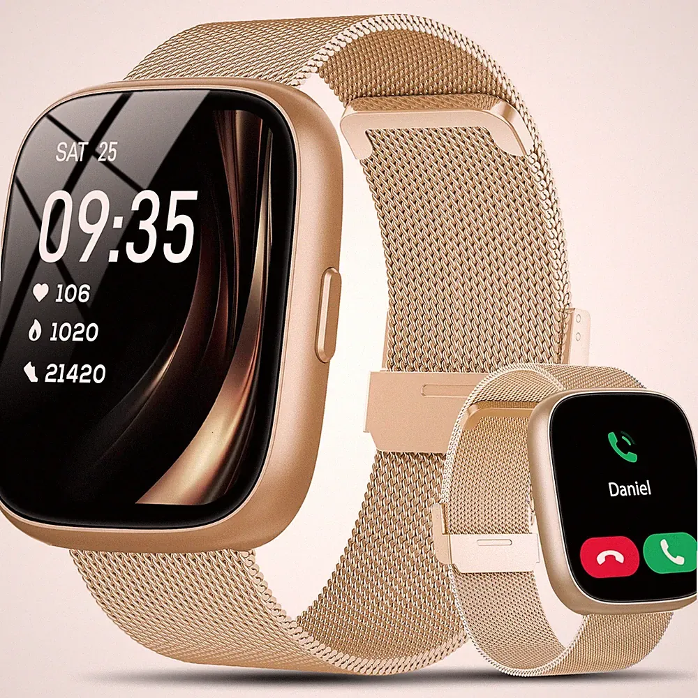 Smartwatch Damen mit Alexa, 1.83" HD Fitness Tracker mit Bluetooth Anrufen/Sc...