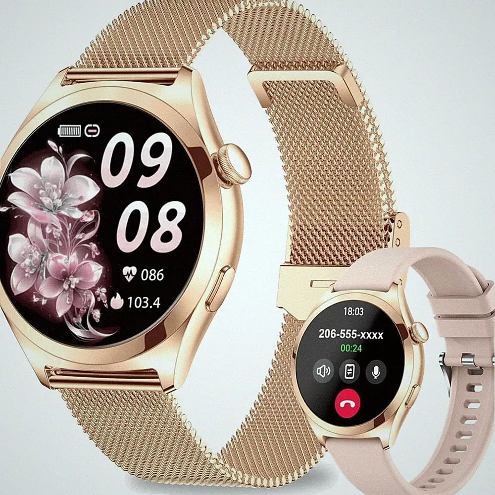 Smartwatch Damen mit Telefonfunktion, 1,27" HD Fitnessuhr mit 110+ Sportmodi,...