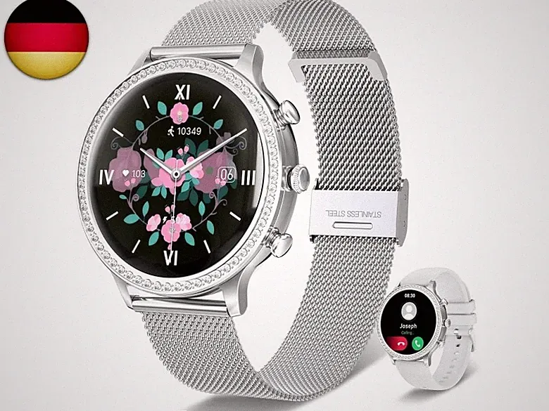 Smartwatch Damen mit Telefonfunktion, 1.32" HD smart Watch mit SpO2 120