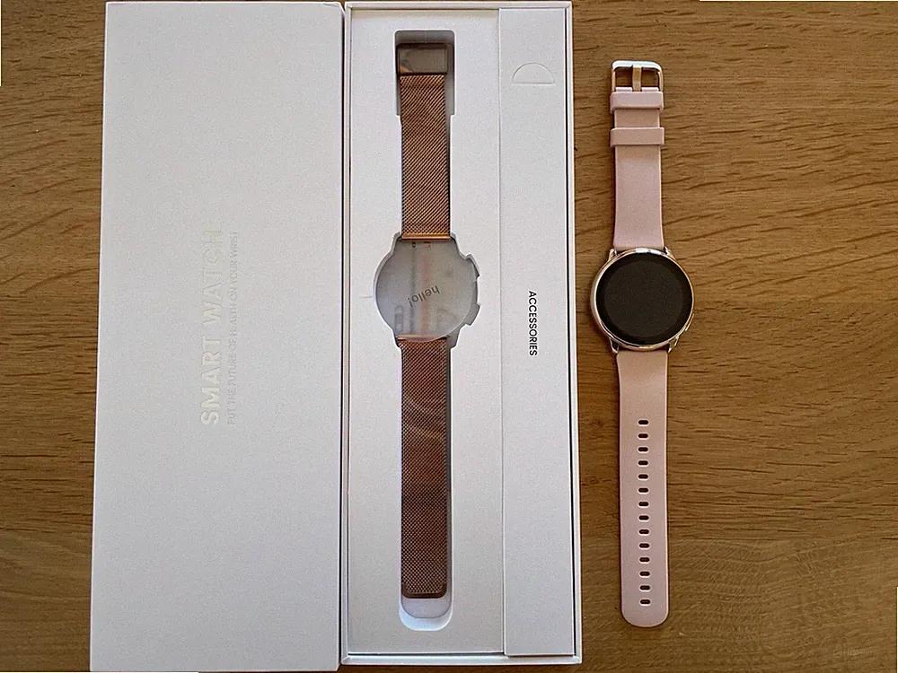 Smartwatch Damen mit Telefonfunktion 1.32" HD Voll Touch Screen, SpO2 Pulsuhr