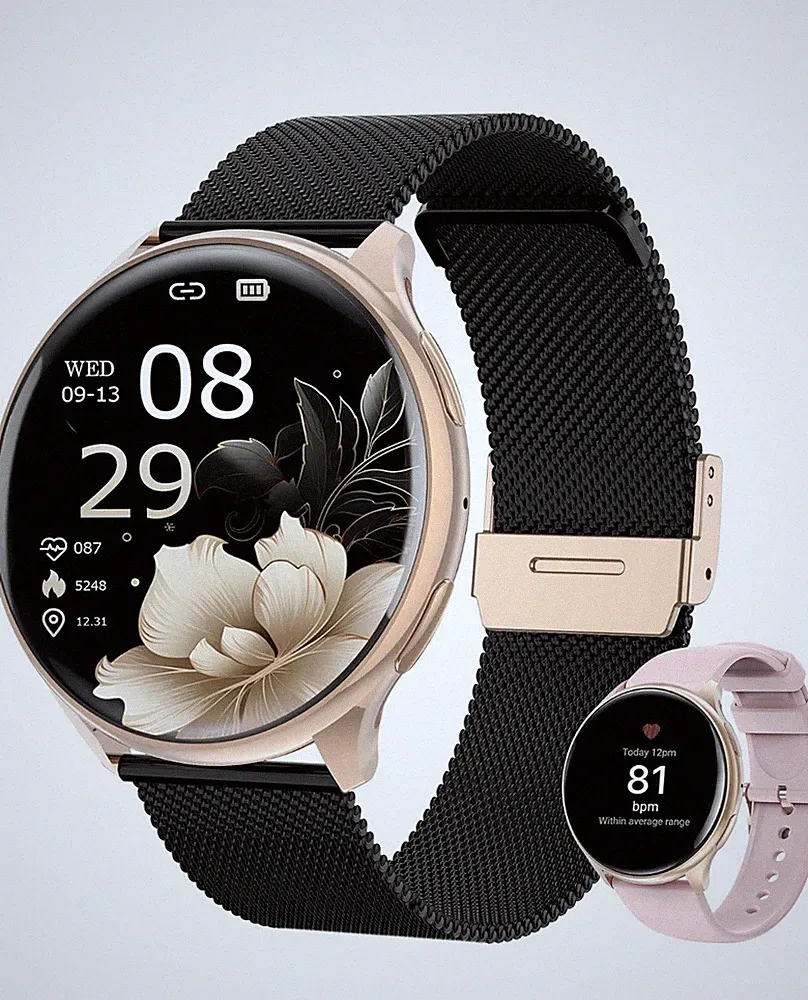 Smartwatch Damen mit Telefonfunktion, 1.39" Smart Watch und mit SpO2 24H Pulsuhr