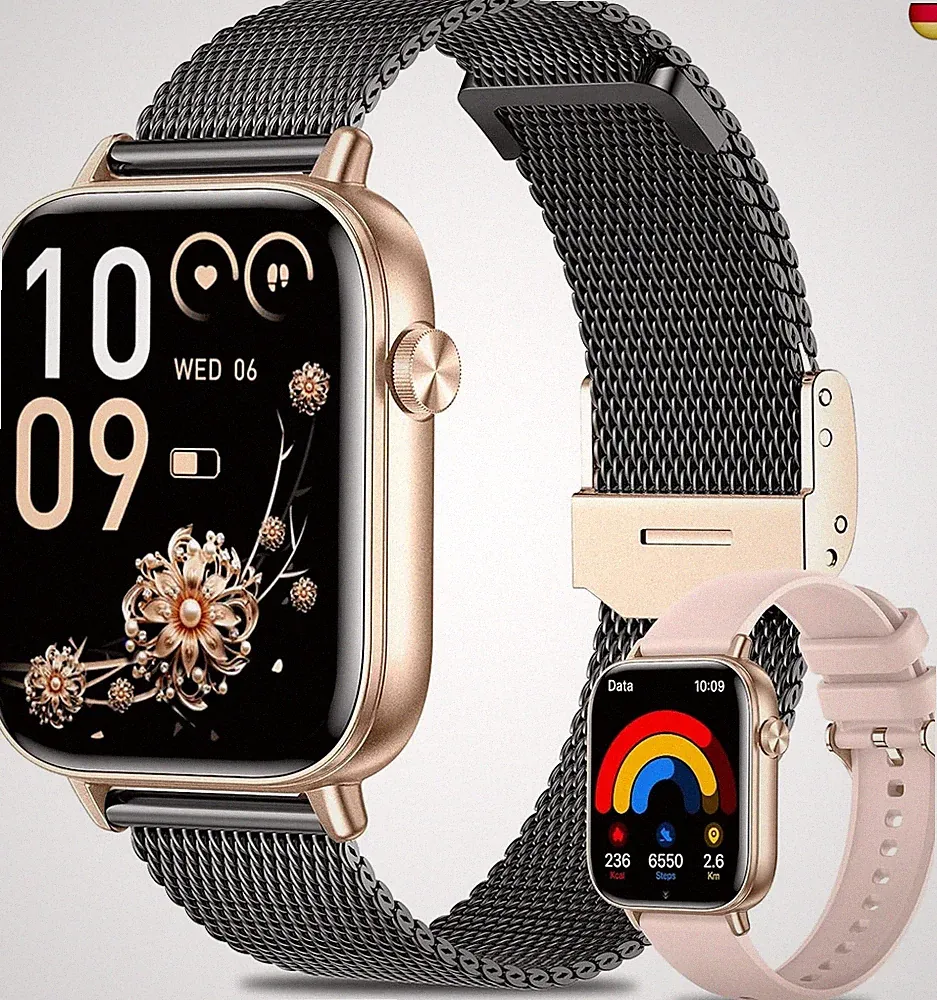 Smartwatch Damen mit Telefonfunktion, 1,83" HD Touchscreen Smart Watch mit
