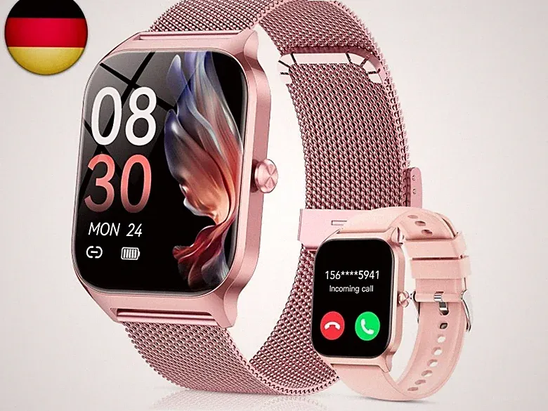 Smartwatch Damen mit Telefonfunktion,1.85'' HD Fitnessuhr,Smart Watch for Women
