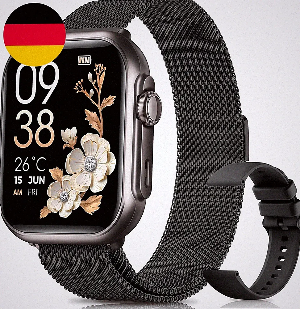 Smartwatch Damen Mit Telefonfunktion, 1000Mah Akku, 100 Tage Standby, 1.83" Fitn