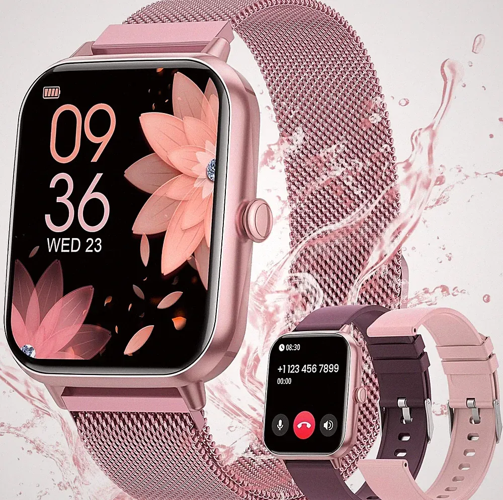Smartwatch Damen mit Telefonfunktion Armbanduhr Watch für iPhone Samsung Huawei