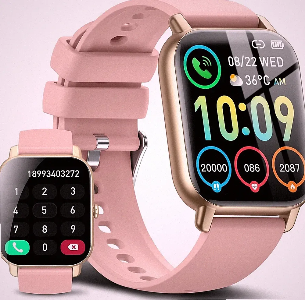 Smartwatch Damen mit Telefonfunktion Armbanduhr Watch für iPhone Samsung Xiaomi