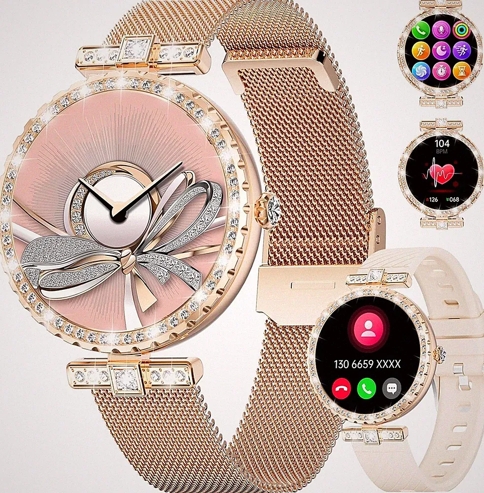 Smartwatch Damen mit Telefonfunktion Bluetooth WiFi Wasserdicht Schlaftracker