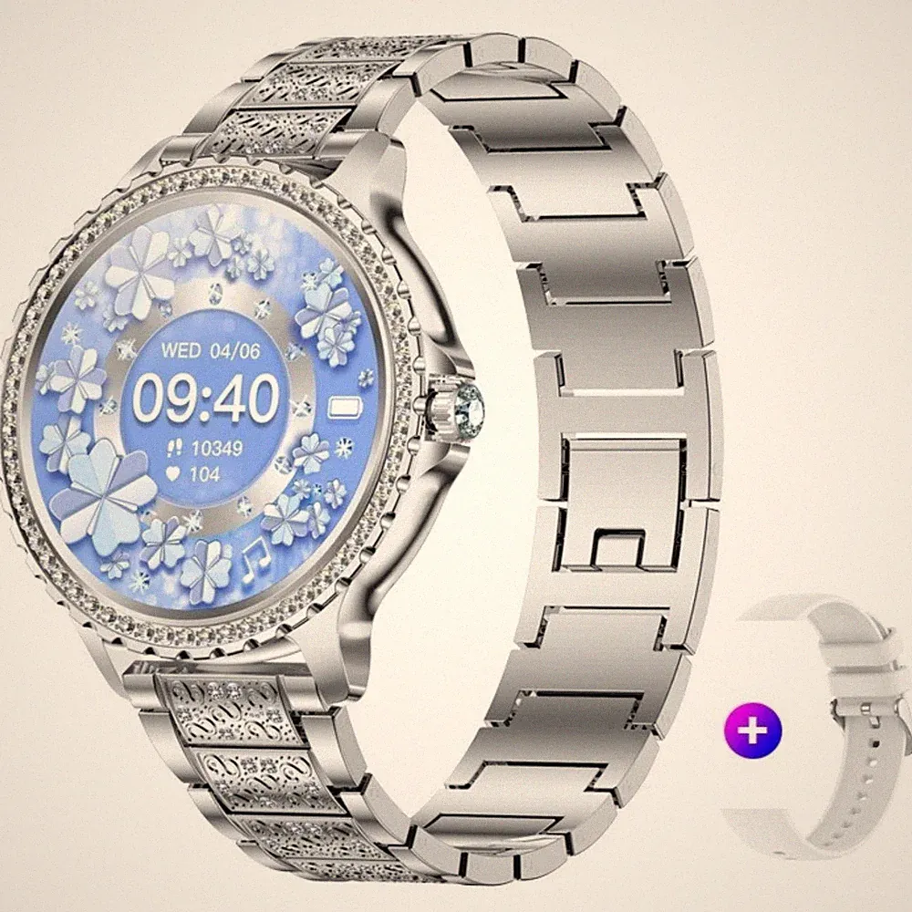 Smartwatch Damen mit Telefonfunktion Blutdruck Android Samsung iOS Apple - Gold