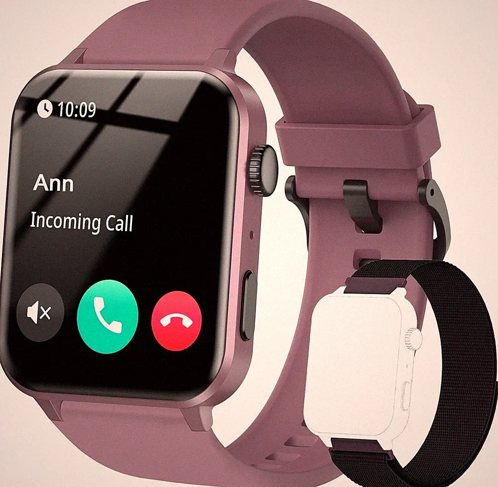 Smartwatch Damen mit Telefonfunktion Sprachassistent Schrittzähler Fitnessuhr