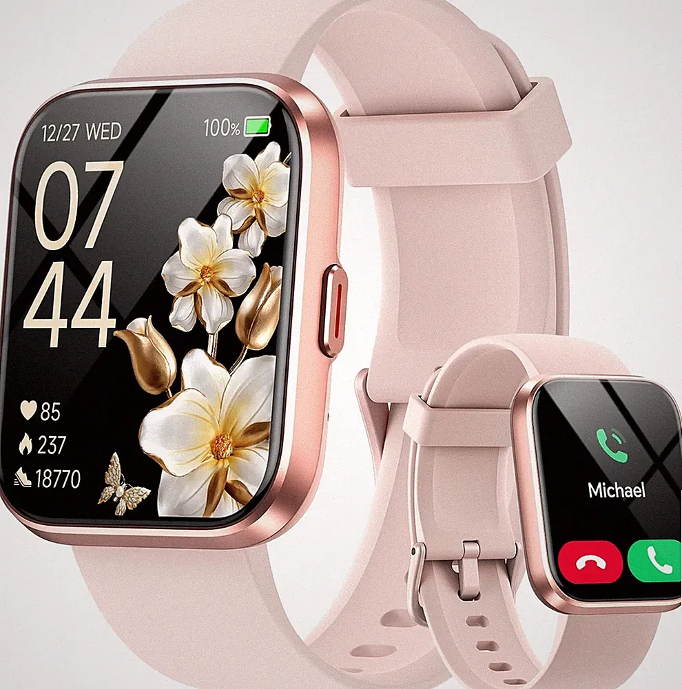 Smartwatch Damen Mit Telefonfunktion/Whatsapp, 1.85" Smart Watch Fitness Tracker