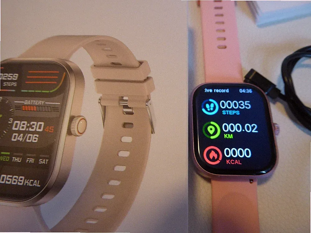 Smartwatch Damen Rosa Bluetooth , NEU.