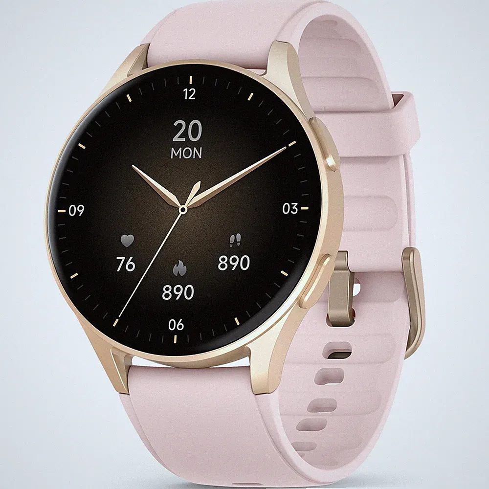 Smartwatch Damen Rosa GPS Telefonfunktion AMOLED Display 110 Sportmodi 5ATM