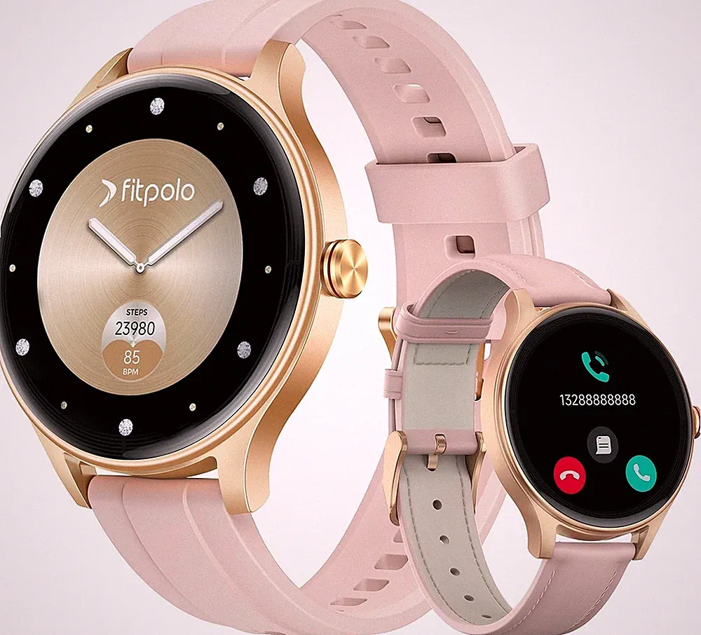 Smartwatch Damen Rund 1,57" mit Telefonfunktion Fitness Tracker 120+ Sportmodi