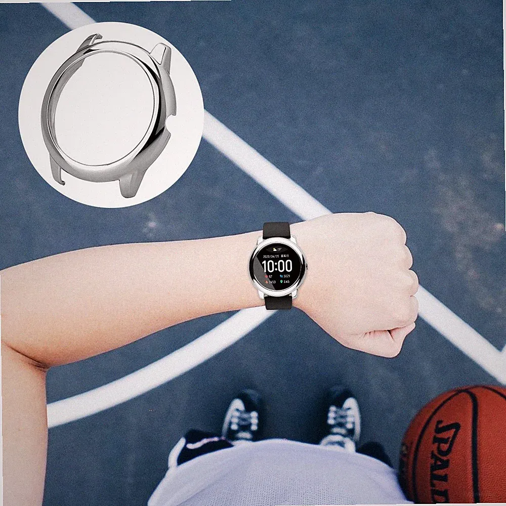 Smartwatch Damen Rund Schutz Case Zubehör Uhrenschutzetui Uhrenrahmen