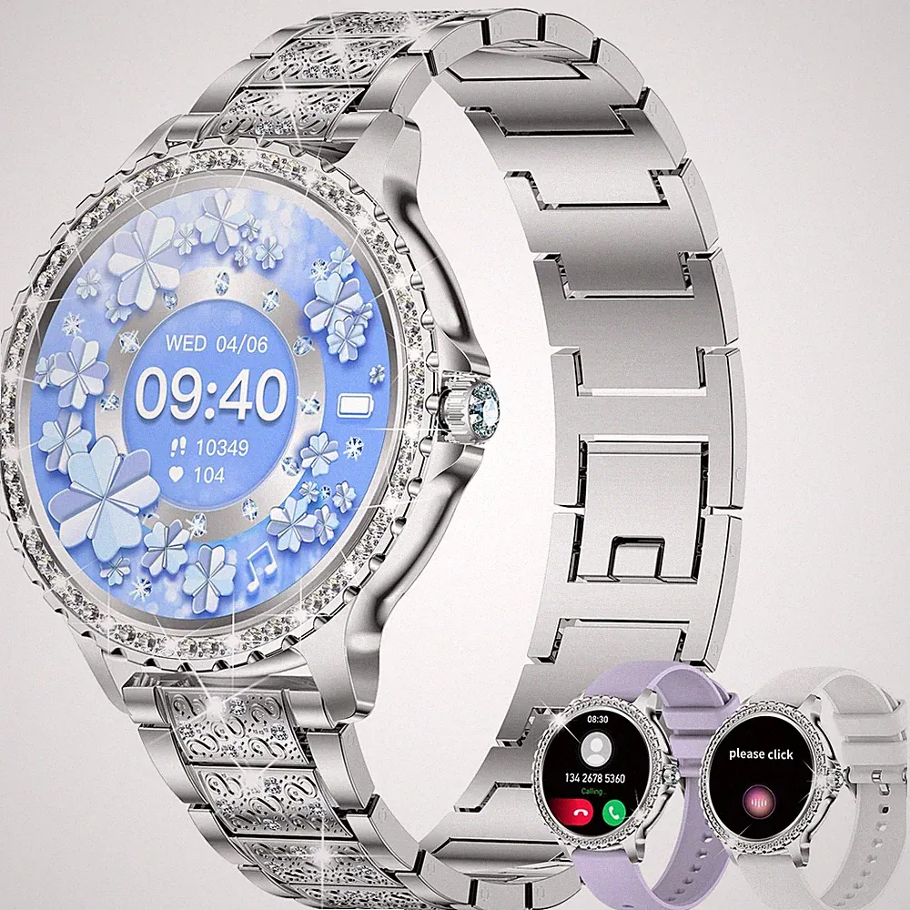 Smartwatch Damen Telefonfunktion 1,32 HD Anruf Sportmodi IP68 Android iOS 3