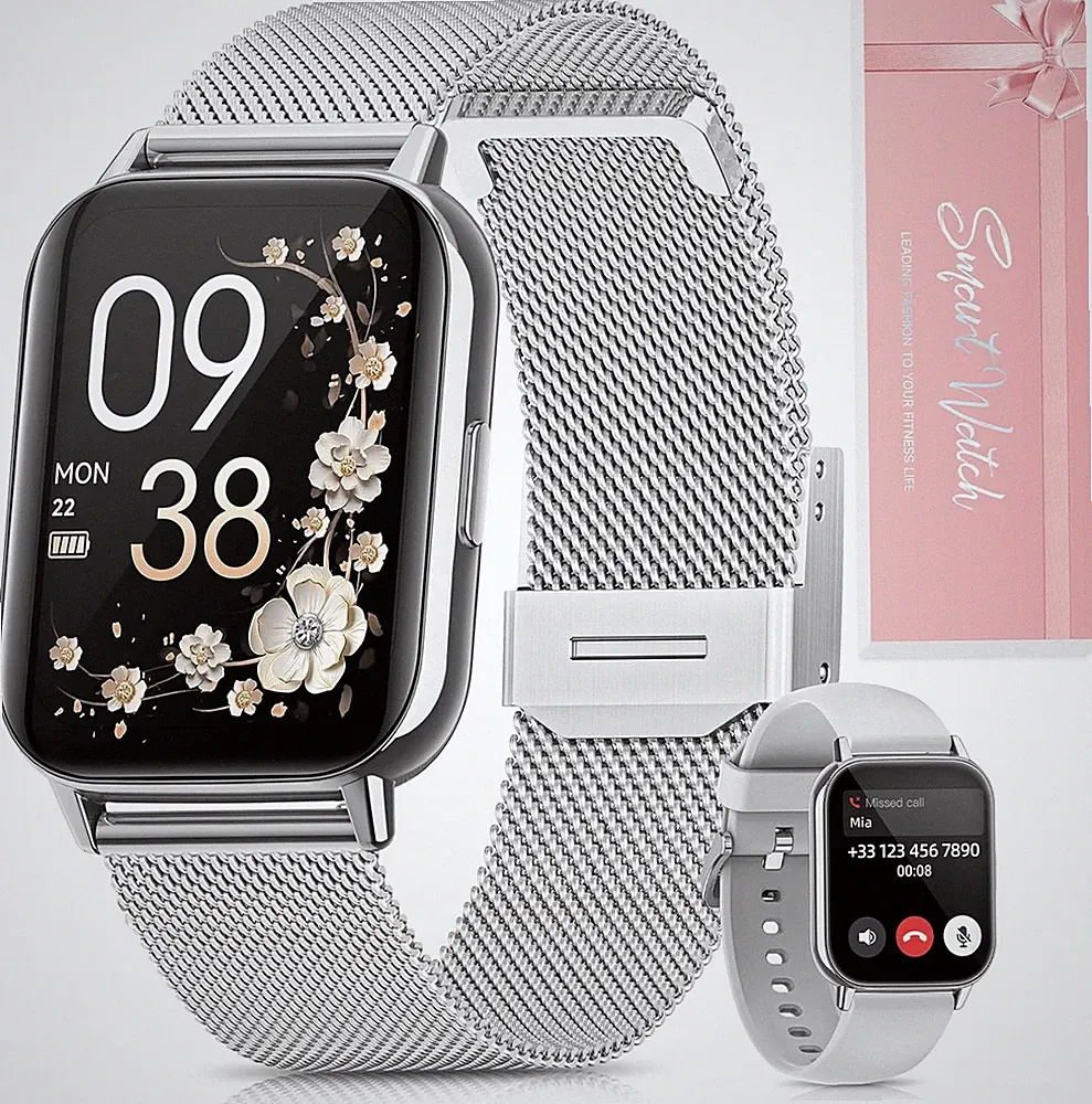 Smartwatch Damen – Zyklus-Tracking, 120+ Sportmodi, SpO2, Schlafanalyse, Anrufe