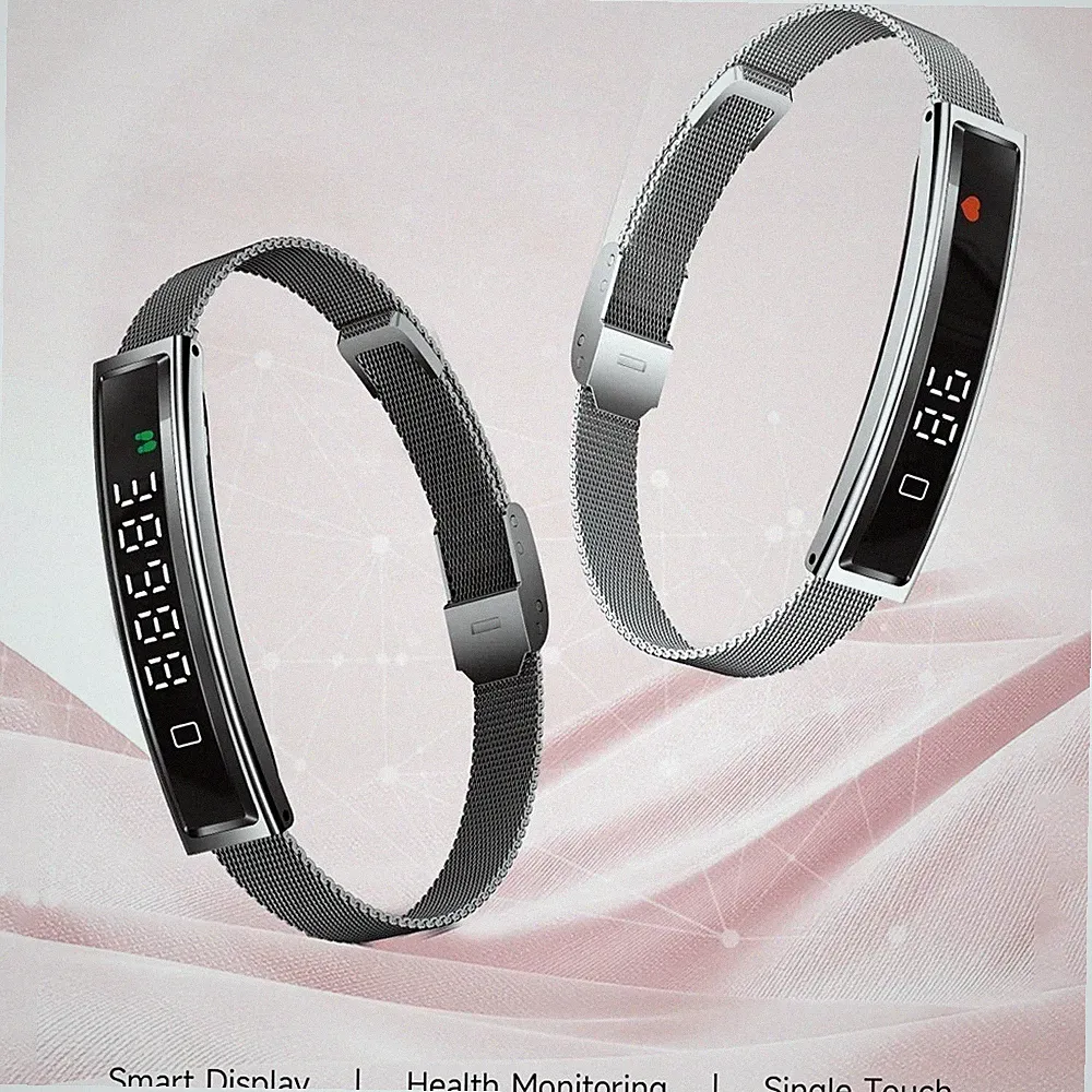 Smartwatch Fitness Armband Herzfrequenz Schlaf Tracker Schrittzähler Bluetooth